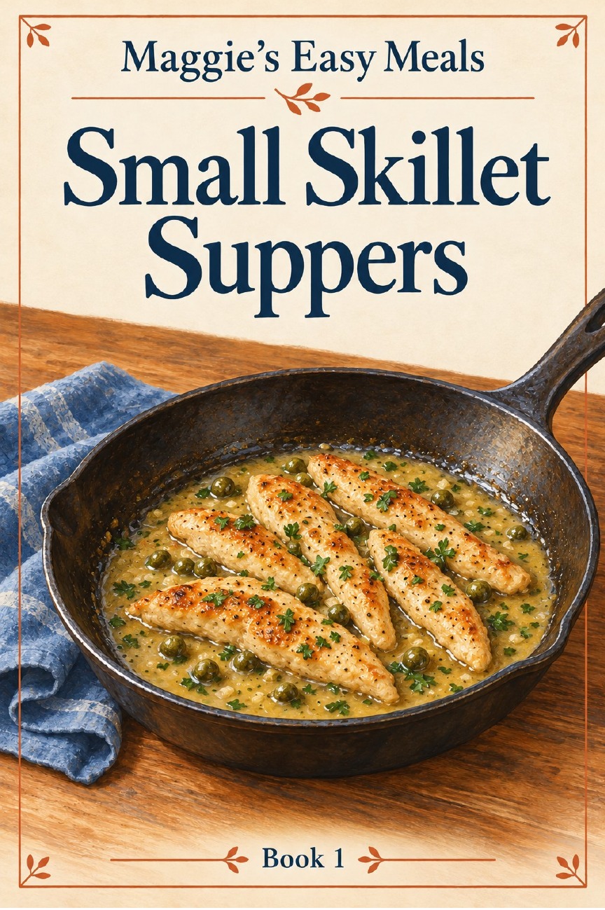 Official Small Skillet Suppers cover — Maggie’s Easy Meals, Book 1